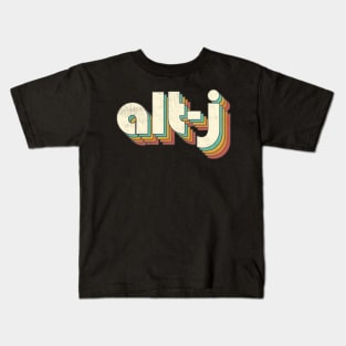 Vintage Alt-J Rainbow Letters Distressed Style Kids T-Shirt